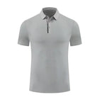 Mens Golf Workout 80% polyester 20% spandex Polo Shirt MB-411A001 print logo 5