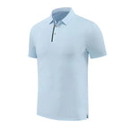 Mens Golf Workout 80% polyester 20% spandex Polo Shirt MB-411A001 print logo 7