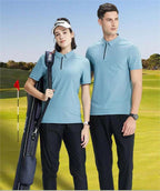 Mens Golf Workout 80% polyester 20% spandex Polo Shirt MB-411A001 print logo 11