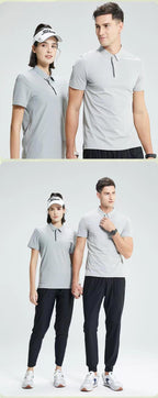 Mens Golf Workout 80% polyester 20% spandex Polo Shirt MB-411A001 print logo 14