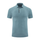 Mens Golf Workout 80% polyester 20% spandex Polo Shirt MB-411A001 print logo 4