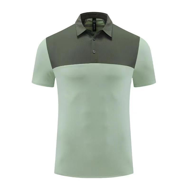 Mens Golf Sportswear 77% nylon 23% spandex Polo Shirt MB-411A005 print logo 21