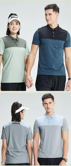 Mens Golf Sportswear 77% nylon 23% spandex Polo Shirt MB-411A005 print logo 17