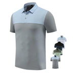 Mens Golf Sportswear 77% nylon 23% spandex Polo Shirt MB-411A005 print logo 1