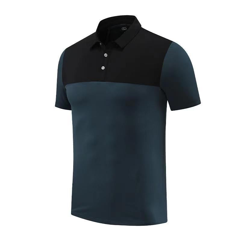 Mens Golf Sportswear 77% nylon 23% spandex Polo Shirt MB-411A005 print logo 25
