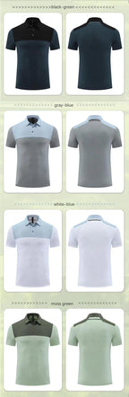 Mens Golf Sportswear 77% nylon 23% spandex Polo Shirt MB-411A005 print logo 13