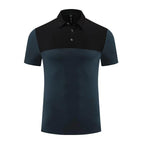 Mens Golf Sportswear 77% nylon 23% spandex Polo Shirt MB-411A005 print logo 5