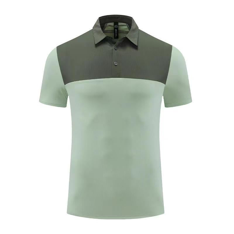 Mens Golf Sportswear 77% nylon 23% spandex Polo Shirt MB-411A005 print logo 6