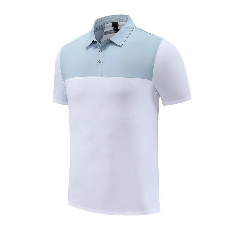 Mens Golf Sportswear 77% nylon 23% spandex Polo Shirt MB-411A005 print logo 10