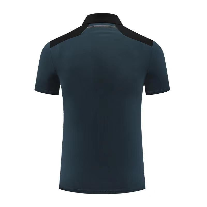 Mens Golf Sportswear 77% nylon 23% spandex Polo Shirt MB-411A005 print logo 26