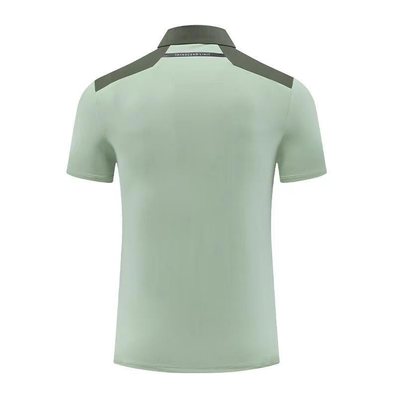 Mens Golf Sportswear 77% nylon 23% spandex Polo Shirt MB-411A005 print logo 23
