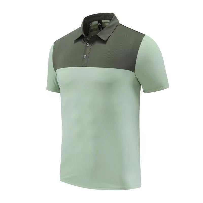 Mens Golf Sportswear 77% nylon 23% spandex Polo Shirt MB-411A005 print logo 7