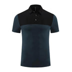 Mens Golf Sportswear 77% nylon 23% spandex Polo Shirt MB-411A005 print logo 24
