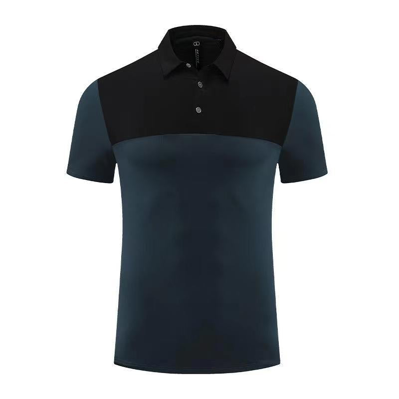 Mens Golf Sportswear 77% nylon 23% spandex Polo Shirt MB-411A005 print logo 24