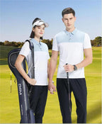 Mens Golf Sportswear 77% nylon 23% spandex Polo Shirt MB-411A005 print logo 12