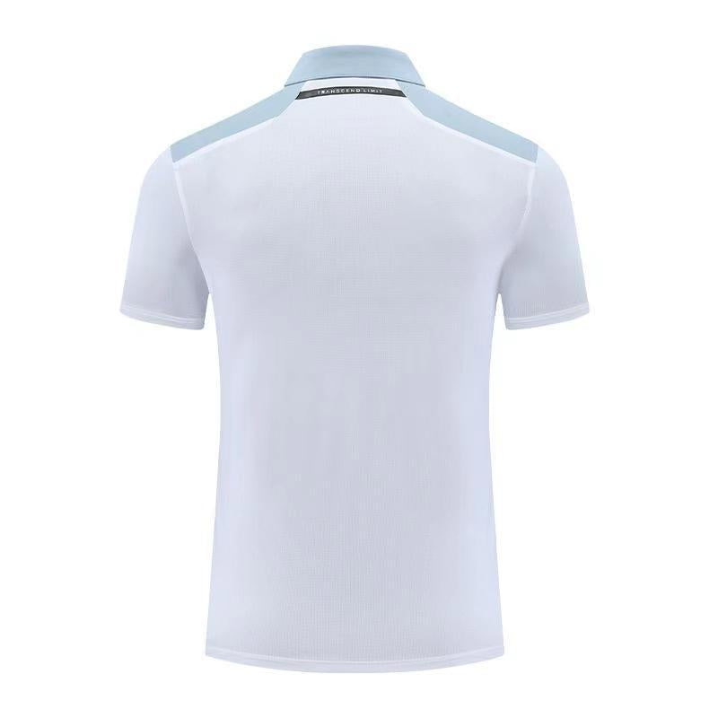 Mens Golf Sportswear 77% nylon 23% spandex Polo Shirt MB-411A005 print logo 4