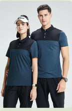 Mens Golf Sportswear 77% nylon 23% spandex Polo Shirt MB-411A005 print logo 20