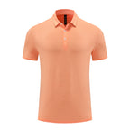 Mens Fitness Workout 90% polyester 10% spandex Polo Shirt MB-R510 print logo 5