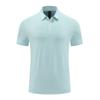 Mens Fitness Workout 90% polyester 10% spandex Polo Shirt MB-R510 print logo 17