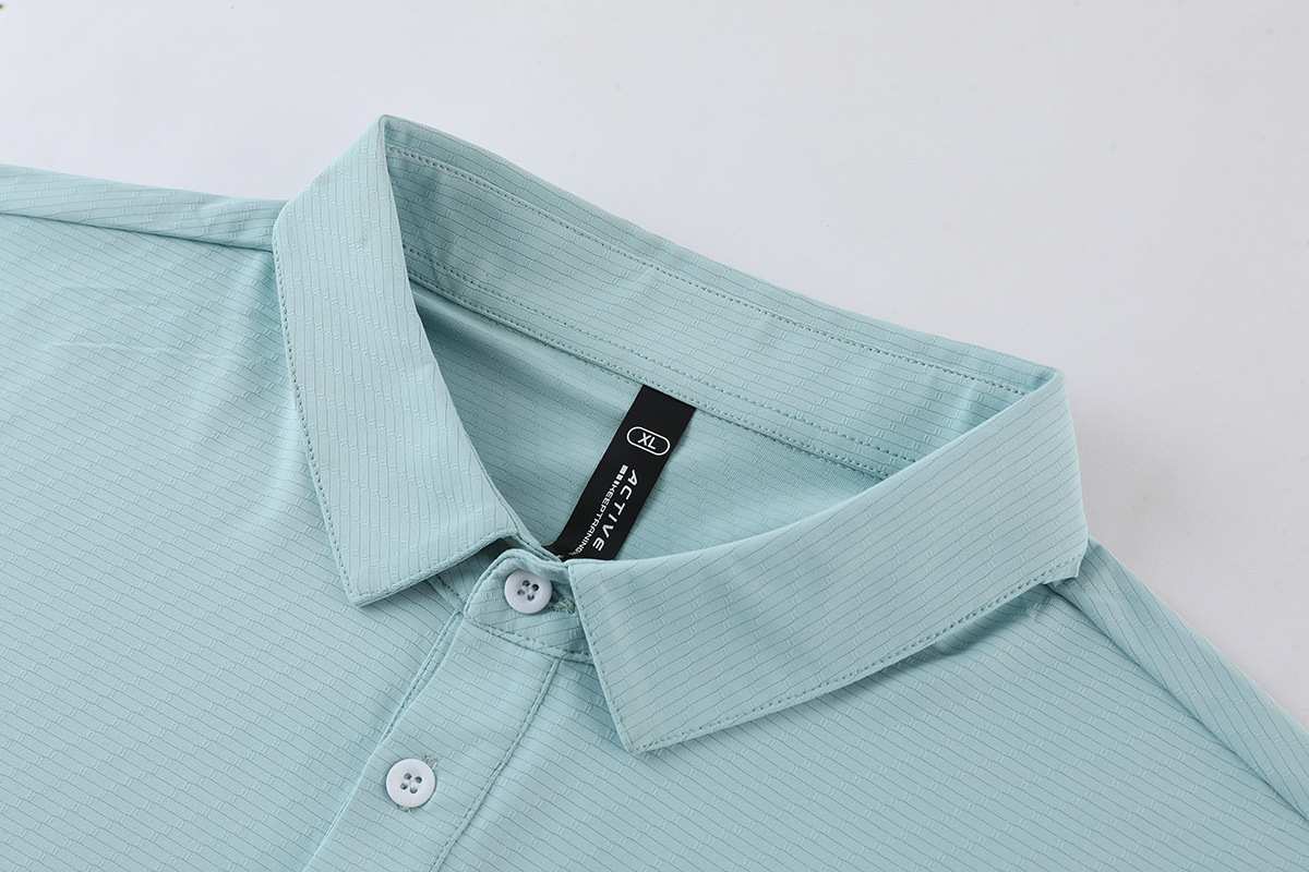 Mens Fitness Workout 90% polyester 10% spandex Polo Shirt MB-R510 print logo 13
