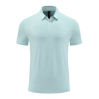 Mens Fitness Workout 90% polyester 10% spandex Polo Shirt MB-R510 print logo 6