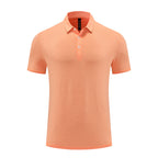 Mens Fitness Workout 90% polyester 10% spandex Polo Shirt MB-R510 print logo 23