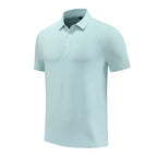 Mens Fitness Workout 90% polyester 10% spandex Polo Shirt MB-R510 print logo 12