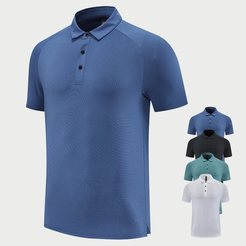 Mens Sports Golf 85% polyester 15% spandex Polo Shirt MB-R512 print logo 1
