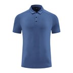 Mens Sports Golf 85% polyester 15% spandex Polo Shirt MB-R512 print logo 5