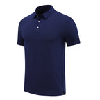 Mens Sports Fitness 88% polyester 12% spandex Polo Shirt MB-R513 print logo 10