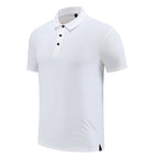 Mens Sports Fitness 88% polyester 12% spandex Polo Shirt MB-R513 print logo 22