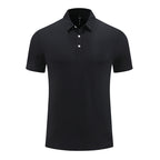 Mens Sports Fitness 88% polyester 12% spandex Polo Shirt MB-R513 print logo 4