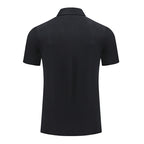 Mens Sports Fitness 88% polyester 12% spandex Polo Shirt MB-R513 print logo 28