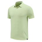 Mens Sports Fitness 88% polyester 12% spandex Polo Shirt MB-R513 print logo 12