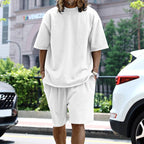 Mens Oversized Streetwear 90% polyester 10% spandex tshirt and shorts set MS-2282 print logo 38