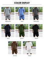 Mens Oversized Streetwear 90% polyester 10% spandex tshirt and shorts set MS-2282 print logo 1