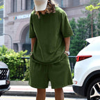 Mens Oversized Streetwear 90% polyester 10% spandex tshirt and shorts set MS-2282 print logo 58