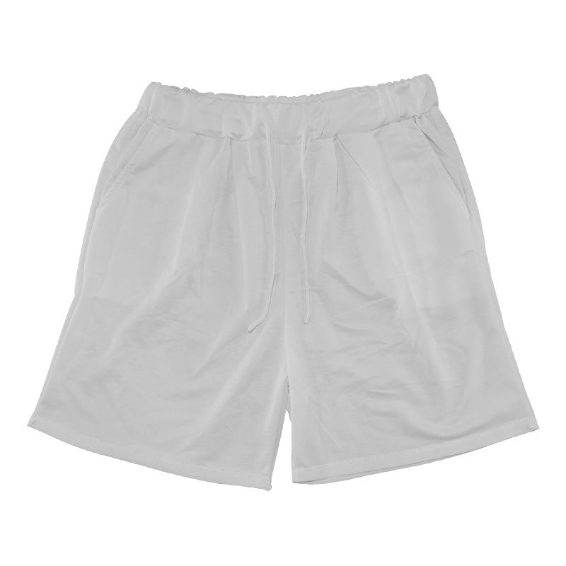 Mens Oversized Streetwear 90% polyester 10% spandex tshirt and shorts set MS-2282 print logo 47