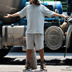 Mens Oversized Streetwear 90% polyester 10% spandex tshirt and shorts set MS-2282 print logo 24