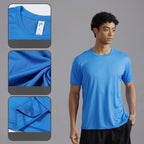 Custom 80GSM 100%polyester Lightweight Men's running shirts MT2401 print logo 1