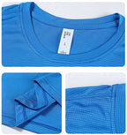 Custom 80GSM 100%polyester Lightweight Men's running shirts MT2401 print logo 13