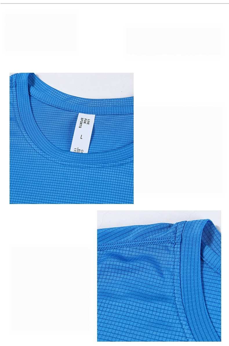 Custom 80GSM 100%polyester Lightweight Men's running shirts MT2401 print logo 14