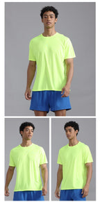 Custom 80GSM 100%polyester Lightweight Men's running shirts MT2401 print logo 22