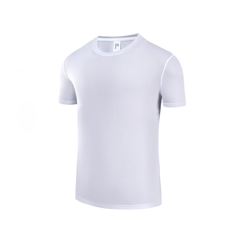 Custom 80GSM 100%polyester Lightweight Men's running shirts MT2401 print logo 3