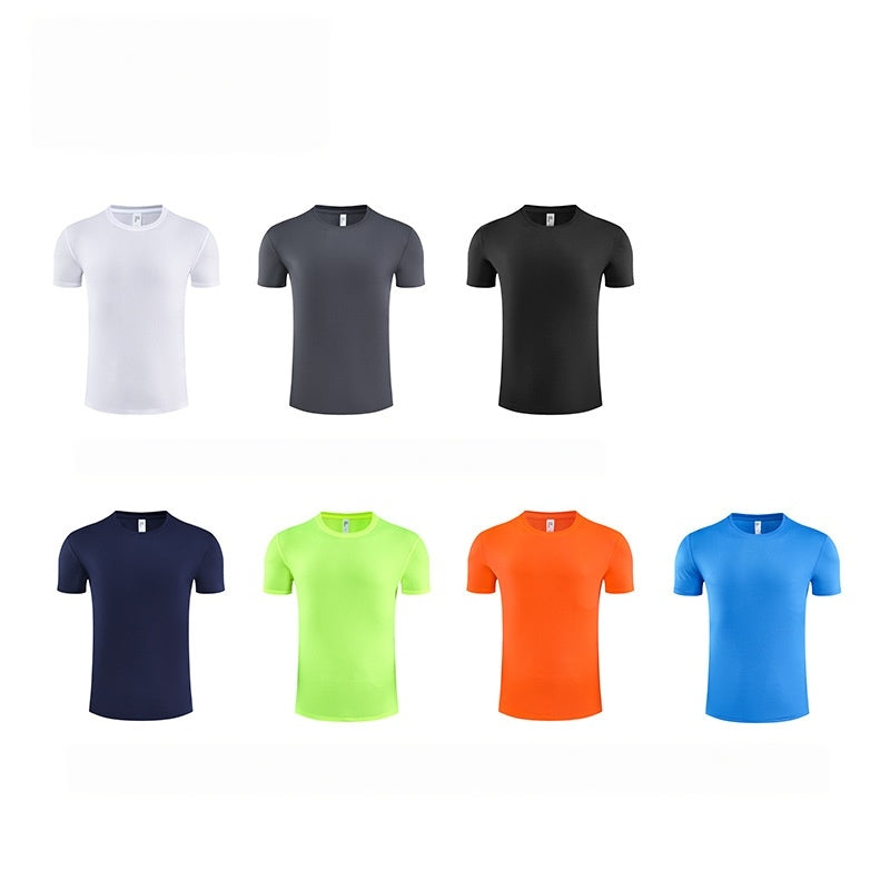 Custom 80GSM 100%polyester Lightweight Men's running shirts MT2401 print logo 7