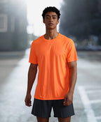 Custom 80GSM 100%polyester Lightweight Men's running shirts MT2401 print logo 15
