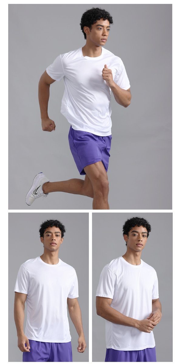 Custom 80GSM 100%polyester Lightweight Men's running shirts MT2401 print logo 20