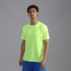 Custom 80GSM 100%polyester Lightweight Men's running shirts MT2401 print logo 8