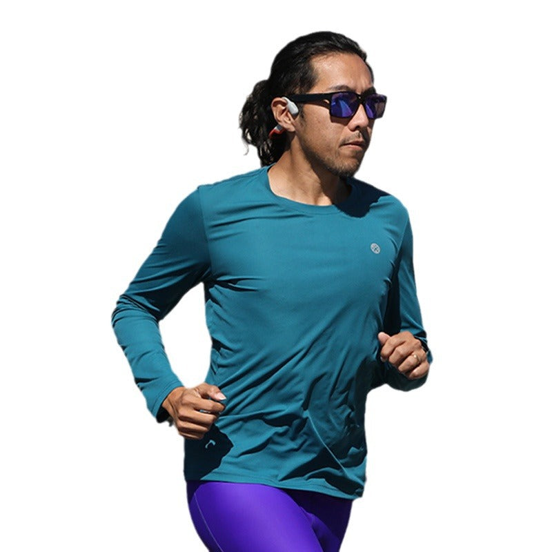 Custom 100GSM 100%polyester Lightweight Men's running shirts MT2402 print logo 2