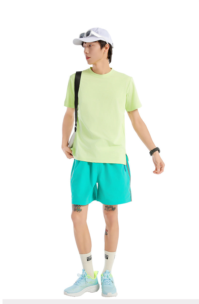 Custom 50%polyester 50%Sorona Men's Running T-Shirt MT257 print logo 9